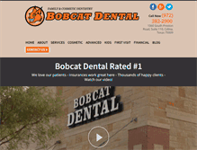 Tablet Screenshot of bobcatdental.com